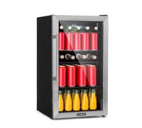 Klarstein Beersafe 84cm 98L Frigo Vitrine avec Porte Vitrée Argent E