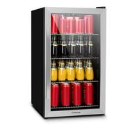 Klarstein Beersafe 85.5cm 124L Frigo Vitrine avec Porte Vitrée Argent F