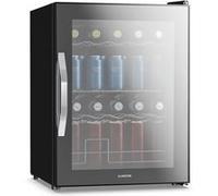 Klarstein Beersafe Réfrigérateur à boissons 60 L porte vitrée miroir Frigo Mini bar 64x48 cm Éclairage intérieur LED Noir