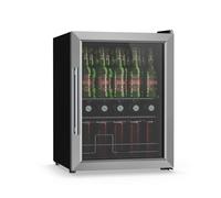 Klarstein Beersafe 64cm 60L Frigo à Boisson avec Porte Vitrée Argent D