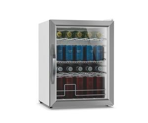 KLARSTEIN Beersafe XL - Réfrigérateur à boissons, 60 litres efficacité énergétique 5 niveaux de refroidissement : 3-10 °C, 42 dB, 2 étagères métalliques flexibles, éclairage LED