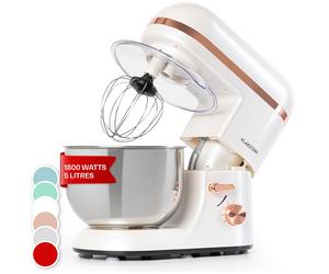 Klarstein Bella 1800W 5L Robot de Cuisine Blanc/Or Rosé
