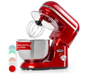 Klarstein Bella 1800W 5L Robot de Cuisine Rouge/Argent