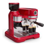 Bella Café Machine à expresso | Vintage | Broyeur | 19 bars | Mousseur à lait | manomètre | 1150 W
