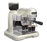 Klarstein Bella Café Machine à expresso Broyeur Machine à café barista 19 bars Mousse de lait 2 tasses 1550 W Vintage