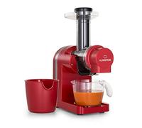 Klarstein Bella Elegance Extracteur de Jus 200 W, Presse a Froid Verticale, Reservoir 400 ml, Sans BPA, Base Antiderapante, Rouge