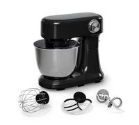 Klarstein Bella Evo Robot Pâtissier 1500W - 5L Bol Inox, 12 Vitesses, Système Planétaire, Pulse, Crochet, Fouet & Batteur, Robot Cuisine Multifonctions, Noir, Noir