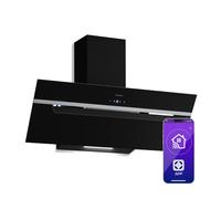 Klarstein BigBite Smart 90cm 417m³/h Hotte Décorative Noir APPP