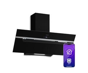 Klarstein BigBite Smart 90cm 417m³/h Hotte Décorative Noir APPP