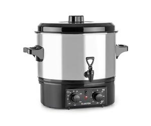 Klarstein Biggie Small - stérilisateur, cuve à stériliser, faitout, marmite à vin chaud, électrique, volumle 16 l, 2000 w, température réglable, interrupteur à minuterie 120 mn, argent