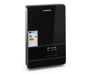 Klarstein Blaze Flow Chauffe Eau Instantané Électrique - 24kW, 380V, Acier Inoxydable, Mural Compact, Température Réglable 35-55°C, Écran LED