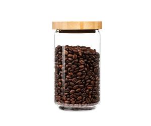 Klarstein Bocal empilable avec couvercle en bambou 750 ml