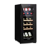 KLARSTEIN Bodega - cave à vin deux zones, porte vitrée, 50 l 18 bouteilles - noir