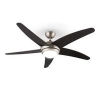Klarstein Bolero ventilateur de plafond 2-en-1 134 cm lampe 55 W pales en noyer télécommande G