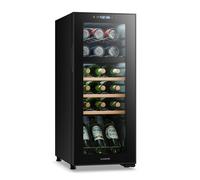Klarstein Bovella 35cm 18 Bouteilles Cave à Vin 2 Zones Noir G