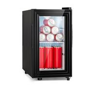 Klarstein Réfrigérateur Brooklyn 23 Slim – LED, clayette en plastique, porte vitrée – Noir