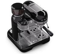 Klarstein Cafetiere avec Mousseur de Lait, Cafetières, Machines à Café et Machines à Expresso 20 Bar, Cafetière Electrique 1.4L,1550W, Moulin Intégré, Machine a Cafe ThermoBlock, Cappuccino, Latte