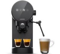Klarstein Cafetière avec Mousseur de Lait, Machines à Café et Machines à Expresso 0.9L, 13 Noir Noir G