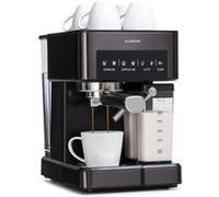Klarstein Cafetière Mousseur de Lait Machine à Café et Machine à Expresso 20 Bar 1350W Noir Noir G
