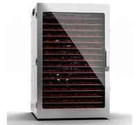 Klarstein Déshydrateur automatique pour légumes, fruits, champignons et viande, 2000 W, acier inoxydable, 20 grilles métalliques, minuteur 24 h, écran tactile