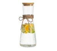 Klarstein Carafe de verre avec couvercle en bambou