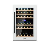 Klarstein Cave a Vin Encastrable, Caves à Vin de 132L avec une Porte en Verre, Cave a Vins à Double Zone, Bar Intérieur/Extérieur, Frigo Vin, Cave a Vin de Vieillissement, Cave à Vin 41 Bouteilles