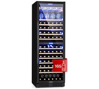 KLARSTEIN Cave a Vin Encastrable, Caves à Vin de 425L avec une Porte en Verre, Cave a Vins à Double Zone, Bar Intérieur/Extérieur, Frigo Vin, Cave a Vin de Vieillissement, Cave à Vin 162 Bouteilles
