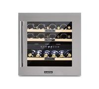 KLARSTEIN Cave a Vin Encastrable, Caves à Vin de Conservation de 85L, Porte en Verre, Cave a Vins à Double Zone, Bar Int/Ext, Frigo Vin Bizone, Cave a Vin de Vieillissement, Cave à Vin 36 Bouteilles