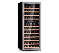 Klarstein Cave a Vin, Réfrigérateur à Vin Double Zone avec Porte en Verre, Cave à Vin de Vieillissement, Prosecco, Bière, Ecran Tactile, Réfrigérateur Bar, Frigo, Protection UV, 5-18°C, 73 Bouteilles