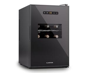 KLARSTEIN Cave à vin sur pied 1 zone, Petit réfrigérateur à boissons, Petite avec porte vitrée, Réfrigérateur à boissons intérieur/extérieur, cave à vin, 15 bouteilles