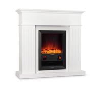 Klarstein Chamonix Cheminée électrique à radiateur soufflant 2000 W , pour 40m² , minuterie hebdomadaire , télécommande -Blanc