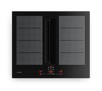 Klarstein ChefFusion 60cm Plaque Induction avec Hotte Intégrée 4 Feux Noir A