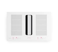 ChefFusion 80cm Plaque Induction avec Hotte Intégrée 4 Feux Blanc