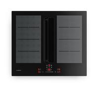 Klarstein ChefFusion 60cm Plaque Induction avec Hotte Intégrée 4 Feux Noir A