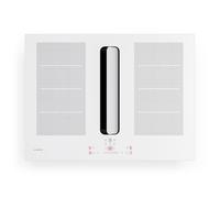 Klarstein ChefFusion Table de cuisson à induction avec hotte intégrée 70 cm - 4 zones, 7200 W, 504,3 m³/h, zones flexibles, recyclage et évacuation