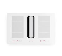 Klarstein ChefFusion Table de cuisson à induction avec hotte intégrée 80 cm - 4 zones, 7200 W, 504,3 m³/h, zones flexibles, recyclage et évacuation