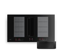 ChefFusion 90cm Plaque Induction avec Hotte Intégrée 4 Feux Noir