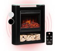 Klarstein Cheminée Electrique d'Intérieur, Chauffage Electrique de 1800W, Fausse Cheminée Decorative avec Effet Flamme en LED, Télécommande Inclus, Programmable, Minuterie, Thermostat Réglable