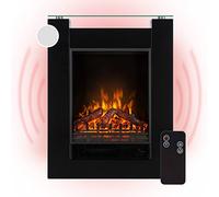 Klarstein Cheminée Electrique d'Intérieur, Chauffage Electrique de 1800W, Fausse Cheminée Decorative avec Effet Flamme en LED, Télécommande Inclus, Programmable, Minuterie, Thermostat Réglable