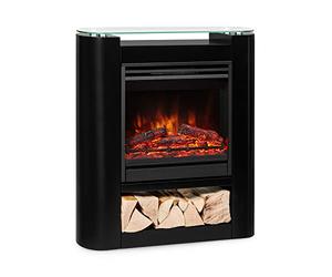Klarstein Cheminée Electrique d'Intérieur, Chauffage Electrique de 1800W, Fausse Cheminée Decorative avec Effet Flamme en LED, Télécommande Inclus, Programmable, Minuterie, Thermostat Réglable