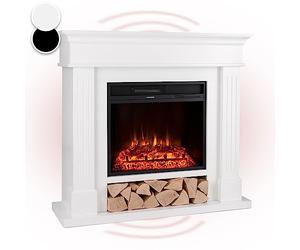 Klarstein Cheminée Electrique d'Intérieur, Chauffage Electrique de 1800W, Fausse Cheminée Decorative avec Effet Flamme en LED, Télécommande Inclus, Programmable, Minuterie, Thermostat Réglable