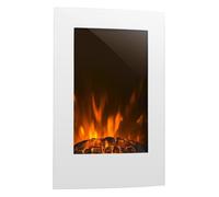 Klarstein Lausanne 2000W 58cm Cheminée électrique murale Blanc