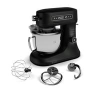 Klarstein Chiara robot de cuisine multifonctions - 1600 W, bol inox 5 L, 12 vitesses, écran tactile LCD, silencieux ≤ 72 dB, accessoires lavables, set pâtisserie, boîtier en aluminium moulé, noir