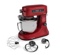 Klarstein Robot de cuisine Chiara 1600 W - Bol inox 5 L, écran tactile LCD, ≤72 dB, rouge