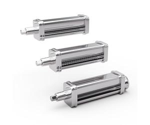 Klarstein Chiara robot hachoir - accessoire à pâtes 3 en 1, acier inoxydable, 8 épaisseurs réglables, compatible lave-vaisselle, compatible avec le robot culinaire Chiara