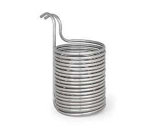 KLARSTEIN Chiller 12 - Refroidisseur à Immersion, Spirale de Refroidissement à Eau, Refroidisseur à moût, Refroidissement Rapide du moût de bière, 21.5 cm Ø, 18 Spirales de Refroidissement, Argent