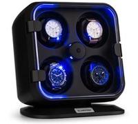 Remontoir automatique - Klarstein - pour 4 montres - 4 vitesses - LED bleu - Coffret montre - Boite à montre - Design luxe