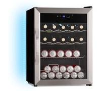 Klarstein Coachella 65 Smart Réfrigérateur à boissons Commande par WiFi Mini bar Frigo acier inoxydable 60 L Argent G