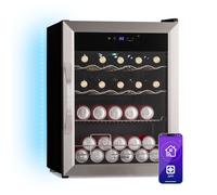 Klarstein Coachella Smart 64cm 60L Frigo à Boisson avec Porte Vitrée Argent E