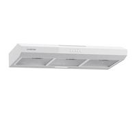 Klarstein Contempo 90 Hotte Aspirante, 90cm Hotte Cuisine avec Éclairage LED, 200 m³/h, Filtre à Graisse Aluminium, Mode Recyclage, Façade Verre Acrylique, Blanc